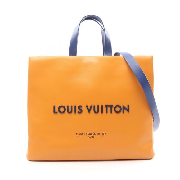 Louis Vuitton Shopper Tote MM Leather Tote Bag - Picture 1 of 9